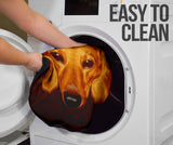 Warm Toned Dachshund Portrait with Decorative Swirls Car Seat Covers 211402