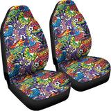 Funky Graffiti Pattern Print Universal Fit Car Seat Covers 102422