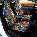 Funky Graffiti Pattern Print Universal Fit Car Seat Covers 102422