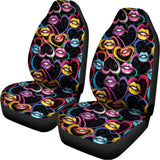 Funky Kiss Lips Pattern Print Universal Fit Car Seat Covers 102422