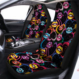 Funky Kiss Lips Pattern Print Universal Fit Car Seat Covers 102422