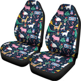 Funny Christmas Animals Pattern Print Universal Fit Car Seat Covers 102422