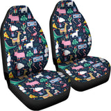 Funny Christmas Animals Pattern Print Universal Fit Car Seat Covers 102422