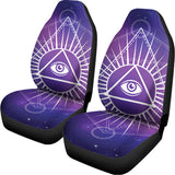Galaxy Eye of Providence Print Universal Fit Car Seat Covers 102422