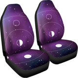 Galaxy Moon Phase Print Universal Fit Car Seat Covers 102422