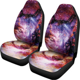 Galaxy Wolf Portrait Print Universal Fit Car Seat Covers 102422