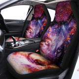 Galaxy Wolf Portrait Print Universal Fit Car Seat Covers 102422