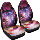 Galaxy Wolf Portrait Print Universal Fit Car Seat Covers 102422