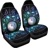 Galaxy Zodiac Wheel Print Universal Fit Car Seat Covers 102422