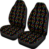 Gay Pride Gender Symbol Pattern Print Universal Fit Car Seat Covers 102422