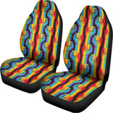 Gay Pride Hand Sign Pattern Print Universal Fit Car Seat Covers 102422