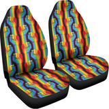 Gay Pride Hand Sign Pattern Print Universal Fit Car Seat Covers 102422