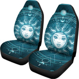 Geometric Celestial Sun And Moon Print Universal Fit Car Seat Covers 102422