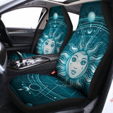 Geometric Celestial Sun And Moon Print Universal Fit Car Seat Covers 102422