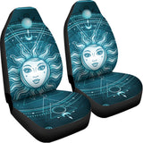 Geometric Celestial Sun And Moon Print Universal Fit Car Seat Covers 102422