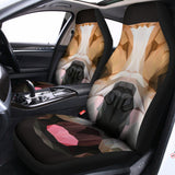 Geometric English Bulldog Print Universal Fit Car Seat Covers 102422