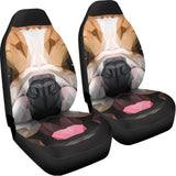Geometric English Bulldog Print Universal Fit Car Seat Covers 102422