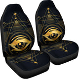 Geometric Eye of Providence Print Universal Fit Car Seat Covers 102422