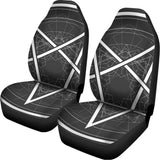 Geometric Inverted Pentagram Print Universal Fit Car Seat Covers 102422