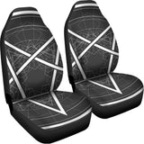 Geometric Inverted Pentagram Print Universal Fit Car Seat Covers 102422