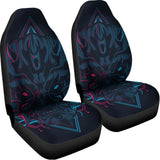 Geometric Japanese Demon Print Universal Fit Car Seat Covers 102422