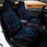 Geometric Japanese Demon Print Universal Fit Car Seat Covers 102422