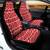 Geometric Knitted Pattern Print Universal Fit Car Seat Covers 102422