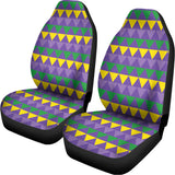 Geometric Mardi Gras Pattern Print Universal Fit Car Seat Covers 102422