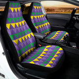 Geometric Mardi Gras Pattern Print Universal Fit Car Seat Covers 102422