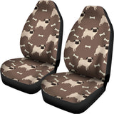 Geometric Pug Pattern Print Universal Fit Car Seat Covers 102422
