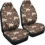 Geometric Pug Pattern Print Universal Fit Car Seat Covers 102422