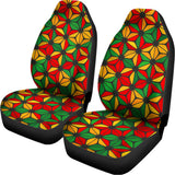 Geometric Reggae Pattern Print Universal Fit Car Seat Covers 102422