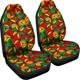 Geometric Reggae Pattern Print Universal Fit Car Seat Covers 102422
