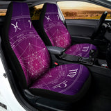 Geometric Zodiac Calendar Print Universal Fit Car Seat Covers 102422