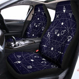 Geometric Zodiac Signs Print Universal Fit Car Seat Covers 102422