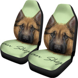 German Shepherd Dog Portrait Print Universal Fit Car Seat Covers 102422