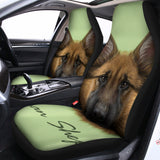 German Shepherd Dog Portrait Print Universal Fit Car Seat Covers 102422