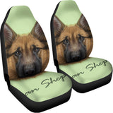 German Shepherd Dog Portrait Print Universal Fit Car Seat Covers 102422