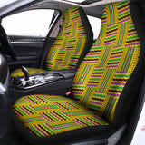 Ghana Kente Pattern Print Universal Fit Car Seat Covers 102422