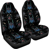 Ghost Samurai Mask Pattern Print Universal Fit Car Seat Covers 102422