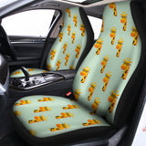 Giraffe With Glasses Pattern Print Universal Fit Car Seat Covers 102422