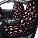 Girly Emo Skull Pattern Print Universal Fit Car Seat Covers 102422