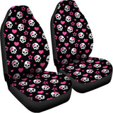 Girly Emo Skull Pattern Print Universal Fit Car Seat Covers 102422