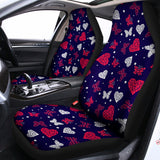 Girly Heart And Butterfly Pattern Print Universal Fit Car Seat Covers 102422