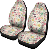Girly Heart And Flower Pattern Print Universal Fit Car Seat Covers 102422