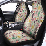 Girly Heart And Flower Pattern Print Universal Fit Car Seat Covers 102422