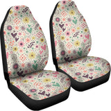 Girly Heart And Flower Pattern Print Universal Fit Car Seat Covers 102422