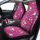 Girly Peace Sign And Love Pattern Print Universal Fit Car Seat Covers 102422