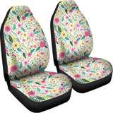 Girly Spring Flower Pattern Print Universal Fit Car Seat Covers 102422