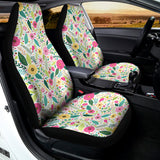 Girly Spring Flower Pattern Print Universal Fit Car Seat Covers 102422